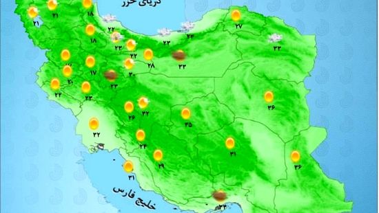 رگبار باران و وزش باد شدید در ۹ استان نوار شمالی کشور