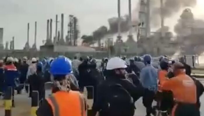 ببینید| فرود موشک ایرانی در پالایشگاه فجیره؛ پس از آتش‌بس