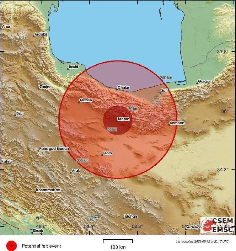 زلزله تهران را لرزاند/ جرئیات شدت