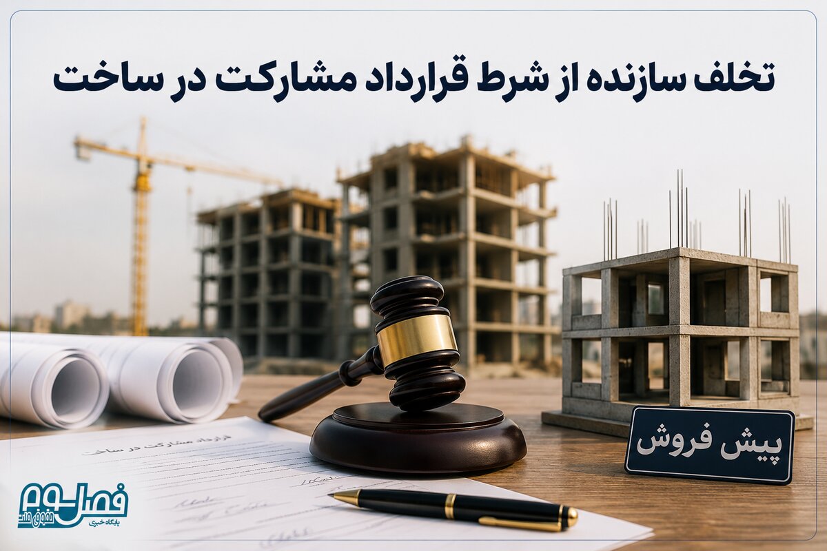نشست قضایی| تخلف سازنده از شرط قرارداد مشارکت در ساخت