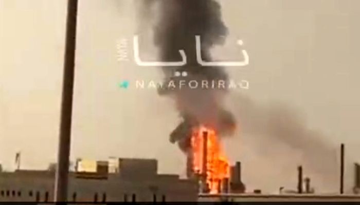 ببینید | مخازن نفت در بحرین اینطور زبانه کشیدند